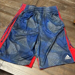Adidas Kids Dynamic Blue and Red Shorts
